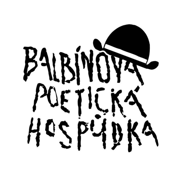 Balbínova poetická hospůdka – rukou psané logo s buřinkou
